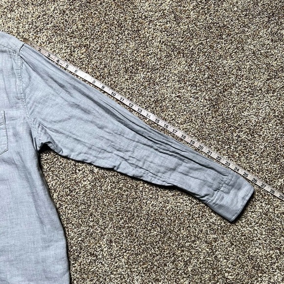 UNTUCKit Slim Fit Cotton Button Down Shirt Collared Gray Mens Size Large - Picture 4 of 8